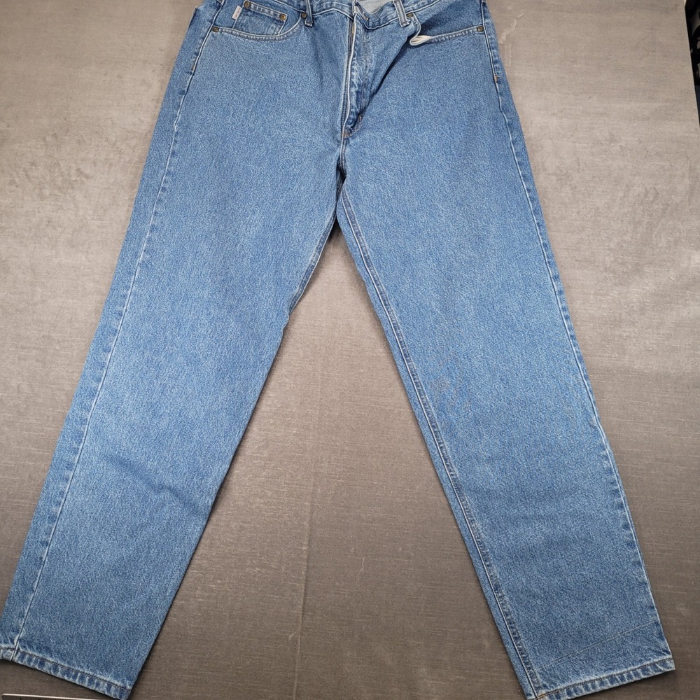 Carhartt B17-STW Relaxed Fit Tapered Leg Jeans Mens Actual Size 37x33 Blue Denim